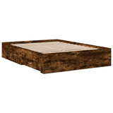 Bed Frame Smoked Oak Engineered Wood Double Bed Frame 3280402