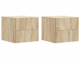 Wall-Mounted Bedside Cabinet 2 pcs Sonoma Oak 33 x 34.5 x 40 cm 898470