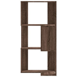 Corner Bookcase 3-Tier Brown Oak 50x50x102 cm Engineered Wood 852597