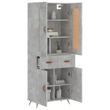 Highboard Concrete Grey 69.5x34x180 cm Engineered Wood 3199853