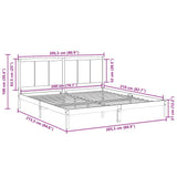 Extra Long Bed Frame without Mattress 200x210 cm Solid Wood 3309249