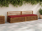 2-Piece Bench Cushions SOEST 2 pcs 100% Polyester Wine Red 950123