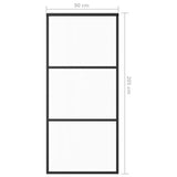Sliding Door with Hardware Set ESG Glass&Aluminium 90x205 cm 3081941