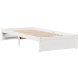 Bookcase Bed without Mattress White 100x200cm Solid Wood Pine 3322376