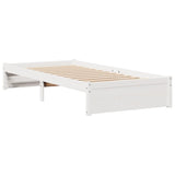 Bookcase Bed without Mattress White 90x200cm Solid Wood Pine 3322374