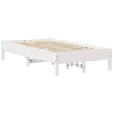 Bed Frame without Mattress White 120x200 cm Solid Wood Pine 3306151