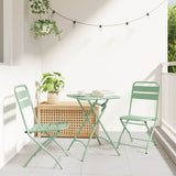 Bistro Set 3 pcs Green Steel 42002952