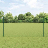 Welded Wire Fence 100 x 1.5 m PVC-Coated Steel Green 3336800