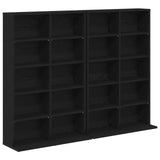 CD Cabinet 2 pcs Black Oak 65 x 23.5 x 97.5 cm Engineered Wood 8012677