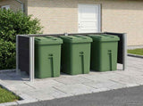 Garbage Bin Fence Grey 237 x 85 x 115 cm Aluminium and WPC 3429267