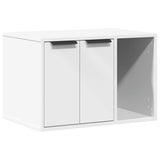 Cat Litter Box Enclosure White 60x40x40 cm Engineered Wood 857724