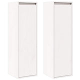 Wall Cabinets 2 pcs White 30x30x100 cm Solid Pinewood 813508