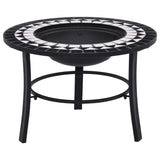 Mosaic Fire Pit Black and White 68cm Ceramic 46721