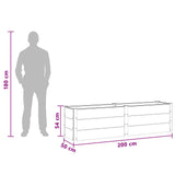 Garden Raised Bed Brown 200 x 50 x 54 cm 42039004