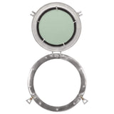 Porthole Mirror Wall Hanging 38 cm Aluminium and Glass 357849