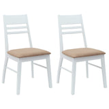 Dining Chairs 2 pcs White 43 x 54 x 89 cm Solid Rubber Wood 42020445