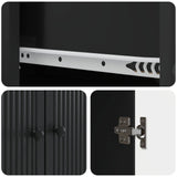 Cabinet Set 2 pcs Black 66 x 34.5 x 95 cm Engineered Wood 3416350