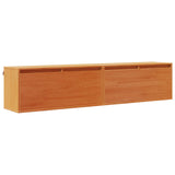 Wall Cabinet 2 pcs Wax Brown 80 x 30 x 35 cm Solid Pine Wood 869856