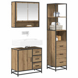 Bathroom Furniture Set 3 pcs Artisan Oak Engineered Wood 3402522