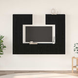 TV Cabinet Set 6 pcs Black Oak Engineered Wood 3393469