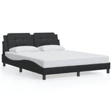 ZNTS Bed Frame without Mattress Black 160x200 cm Faux Leather 3208191