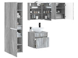 Bathroom Cabinet Set 5 pcs Grey Sonoma 40 x 10.5 x 60.5 cm 3407340