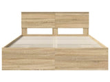 Bed Frame Sonoma Oak 120 x 123 cm Engineered Wood 3408874