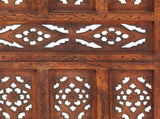Hand carved 3-Panel Room Divider Brown 120x165 cm Solid Mango Wood 285324