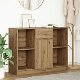 Sideboard with Drawer Artisan Oak 101x35x76 cm Engineered Wood 861570