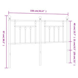 Metal Replace Headboard White 150 cm 353620