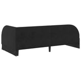 Corner Bed Frame with Headboard Black 100 cm x 200 cm Velvet 42016661