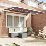 Retractable Awning Manual Brown 350x200 cm Fabric 3329673
