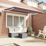 Retractable Awning Manual Brown 350x200 cm Fabric 3329673
