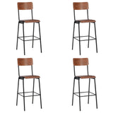 Bar Chairs 4 pcs Solid Plywood Steel 3054562