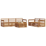 Outdoor Sofa Set 6 pcs Natural Solid Acacia Wood 3373004