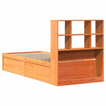 Bed Frame without Mattress Wax Brown 75x190 cm Small Single Solid Wood Pine 3323481