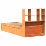 Bed Frame without Mattress Wax Brown 75x190 cm Small Single Solid Wood Pine 3323481