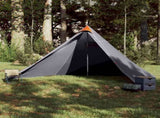 Family Tent Tipi 7-Person Grey and Orange Waterproof 94712