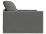 Folding Sofa Bed Dark Grey 74 x 77 x 81 cm Fabric 42030490