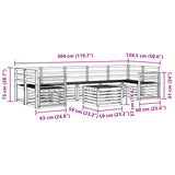 Sofa Sets 8 pcs Natural Solid Acacia Wood 3374539