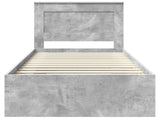 Bed Frame Concerte Grey 100 x 200 cm Solid Pine Wood 3410123