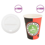 Paper Coffee Cups with Lids 1000 pcs 4oz 100ml 3325213