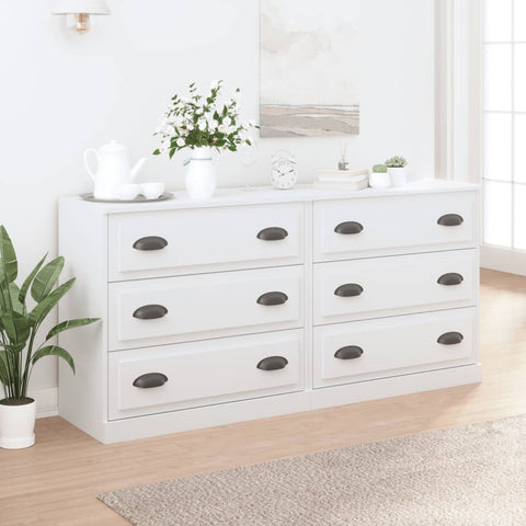 Sideboards 2 pcs White Engineered Wood 3185239