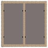 Garden Table Beige and Black 55 x 55 x 37 cm 42035135