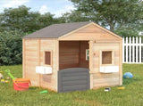 Playhouse with Lockable Door and Flower Pots Solid Wood Fir 93687