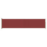 Patio Retractable Side Awning 140x600 cm Red 317955