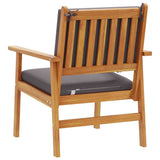 Garden Chair with Cushion 2 pcs Anthracite Solid Acacia Wood 4106580