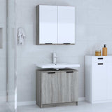 2 Piece Bathroom Cabinet Set Grey Sonoma Engineered Wood 3115866