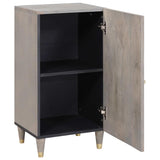 Sideboard Grey and Gold 40 x 33 x 75 cm Solid Mango Wood 4018796