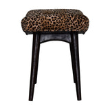 Leopard Print Curved Bench IN1712